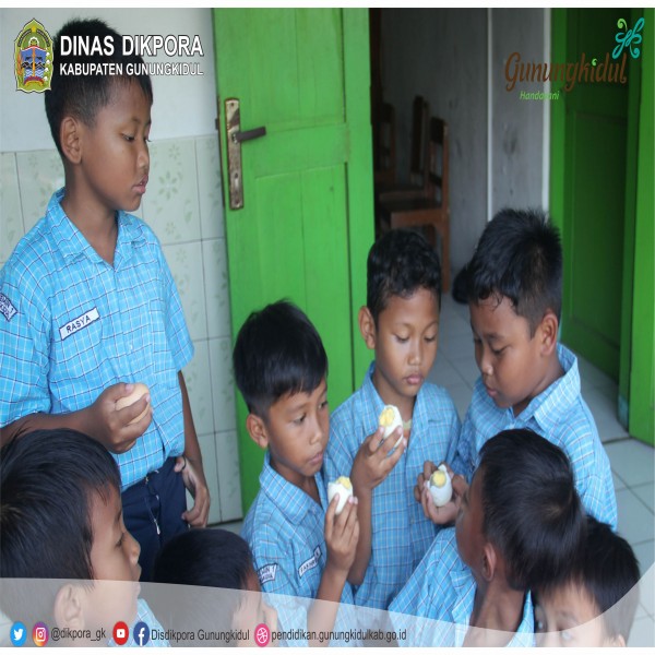 Gambar DISDIKPORA GUNUNGKIDUL DAN PT. MALINDO FEEDMILL TBK MEMBERIKAN BANTUAN TELUR DALAM RANGKA PENINGKATAN GIZI ANAK SEKOLAH