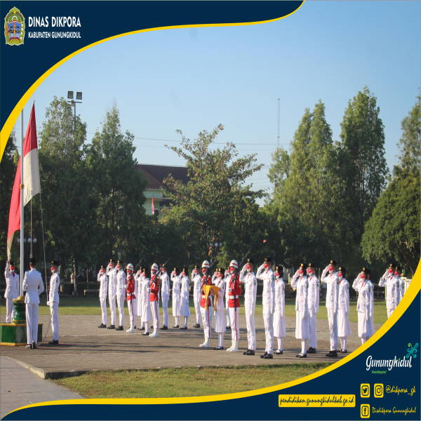 Gambar Upacara Pengibaran Bendera Merah Putih 17 Agustus 2021