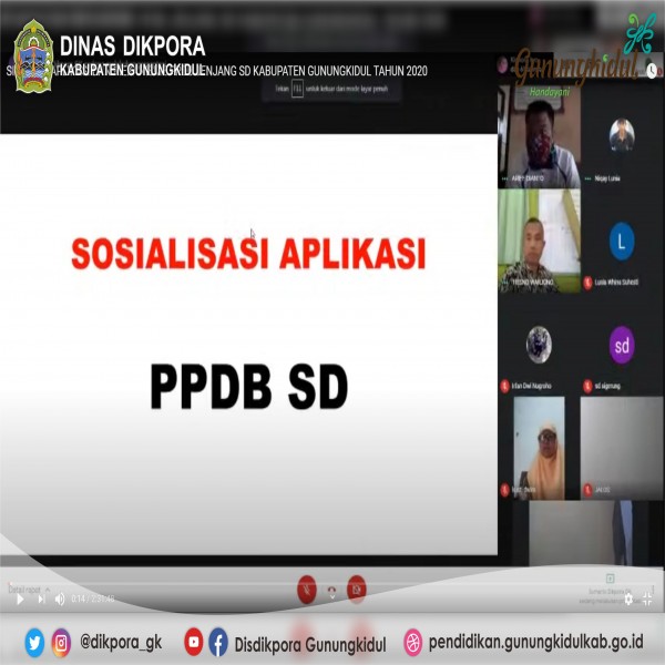 Gambar SOSIALISASI SIMULASI APLIKASI DAN MEKANISME PPDB JENJANG SD KABUPATEN GUNUNGKIDUL TAHUN 2020