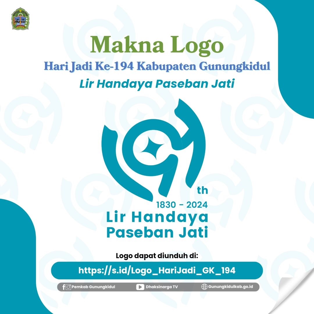 Logo Hari Jadi ke-194 Kabupaten Gunungkidul "Lir Handaya Paseban Jati"